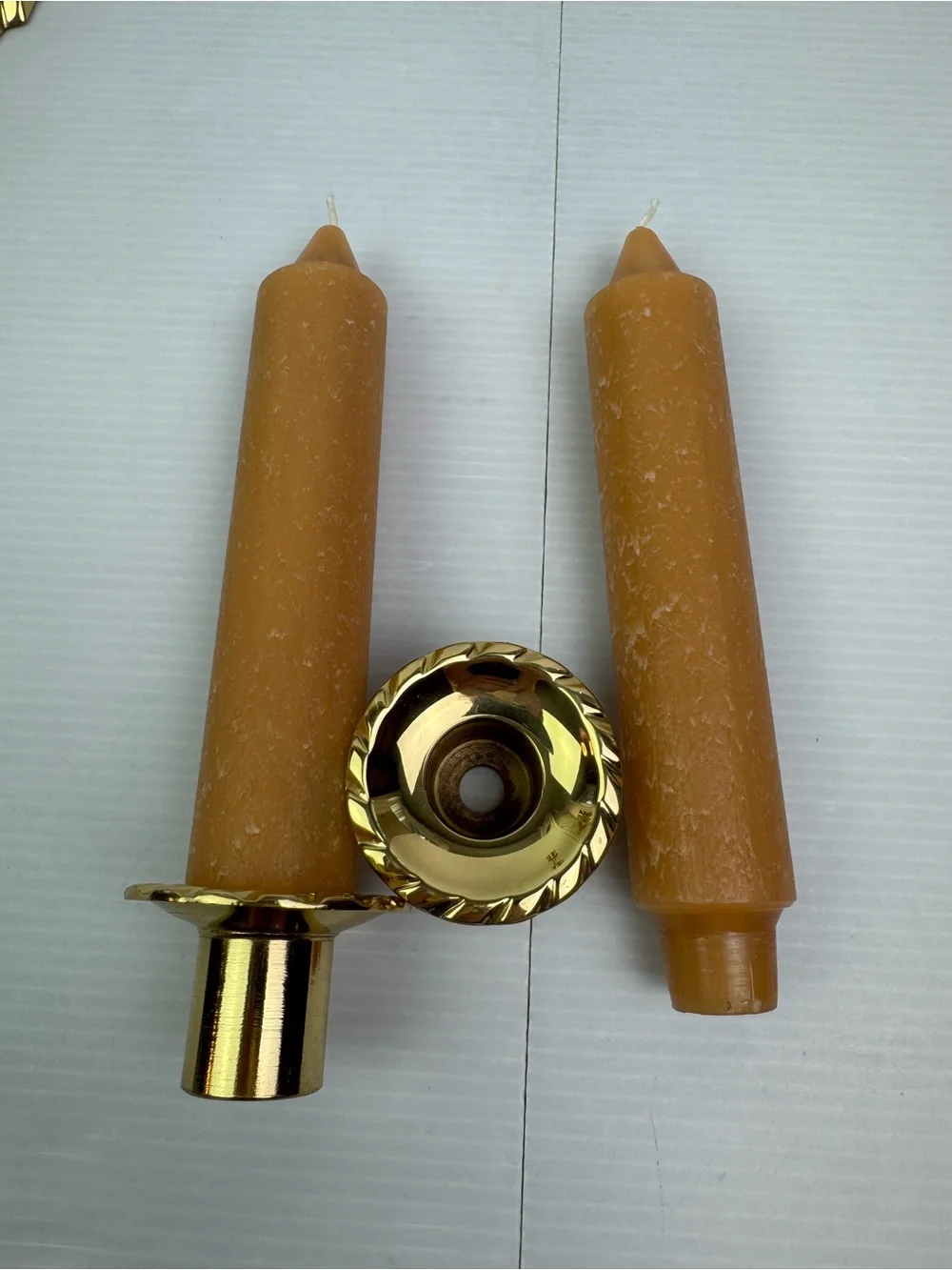 VTG Baldwin Solid Brass Candlesticks Pair Swirl Base Queen Ann USA 9” W/ Inserts